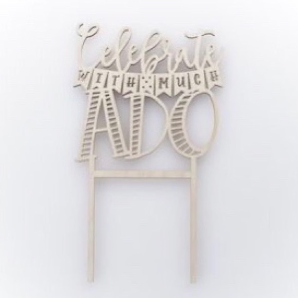 “Celebrate With Much Ado” Cake Topper, NIB - Picture 2 of 3